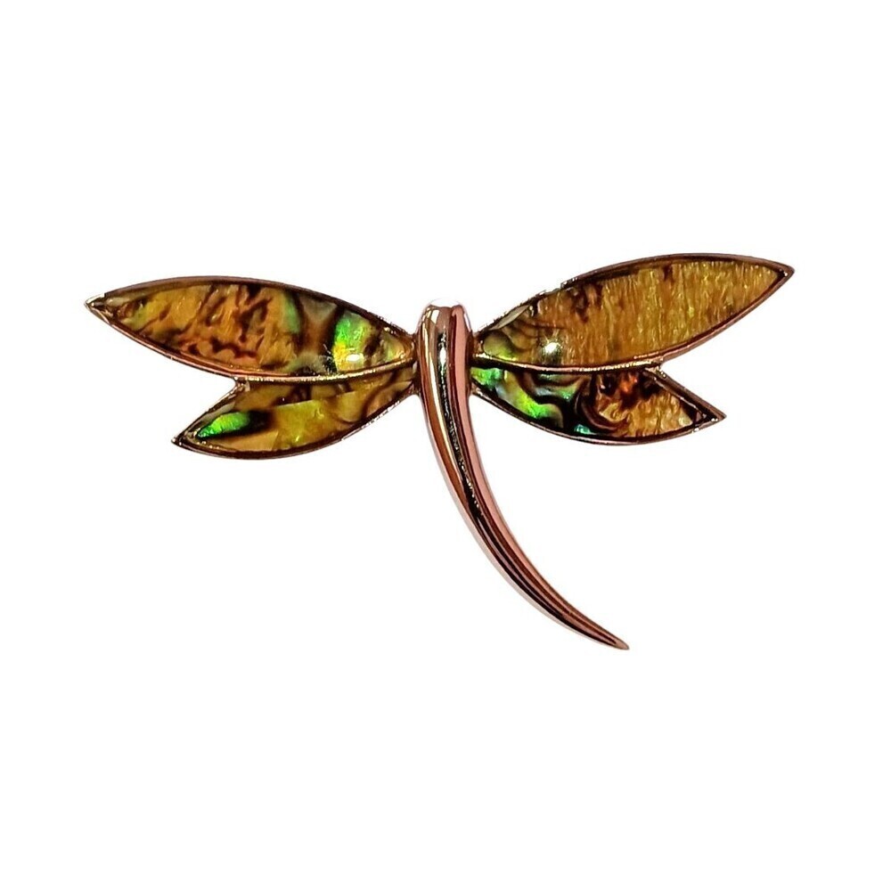 Lia Sophia Dragonfly Brooch Silver Tone Multicolor Wings Pin Signed